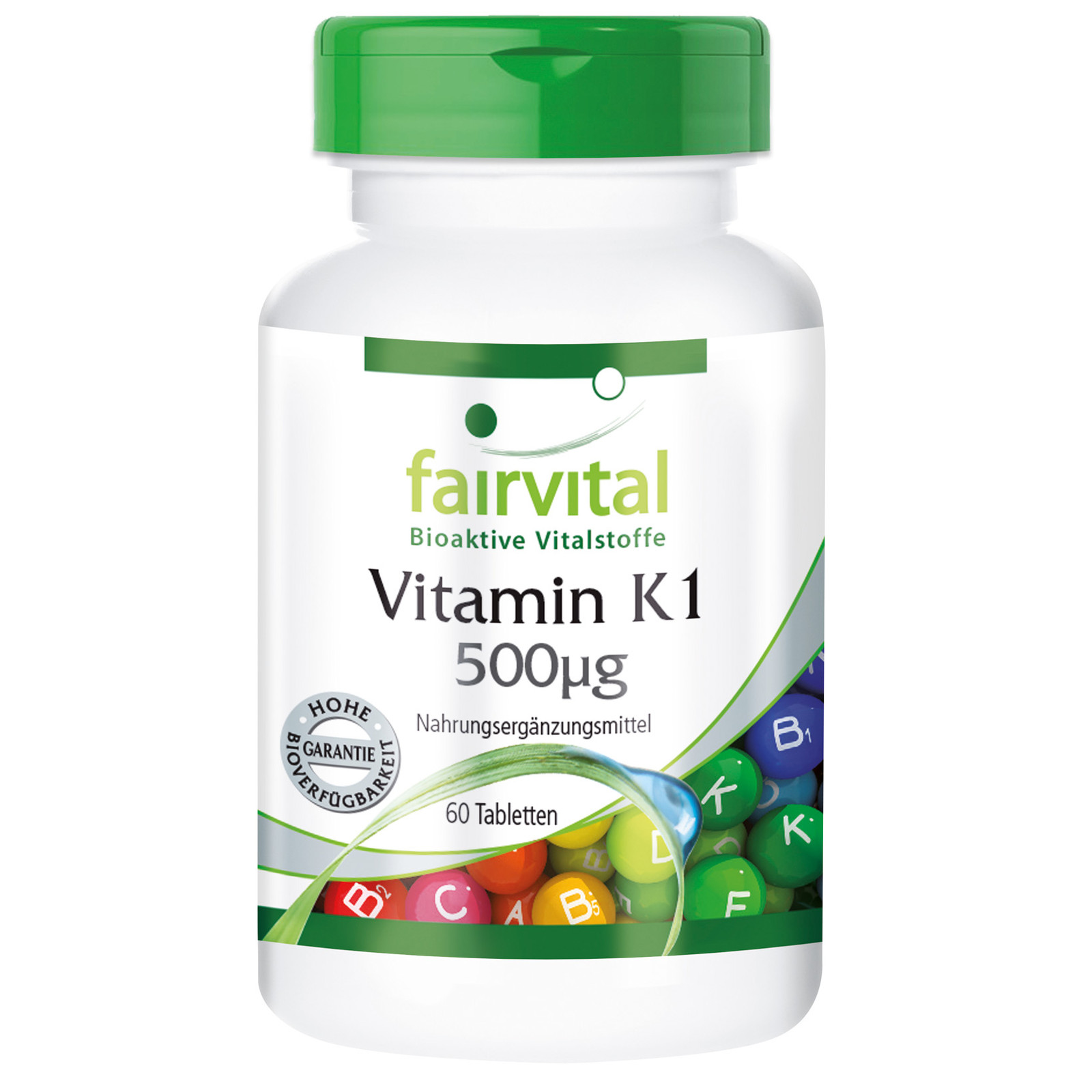 Vitamin K1 500 µg 60 Tabletten hochdosiert Phytomenadion VEGAN