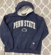 Penn State 90's Vintage Hoodie Colosseum Size Medium Stitched Patch Small Hole