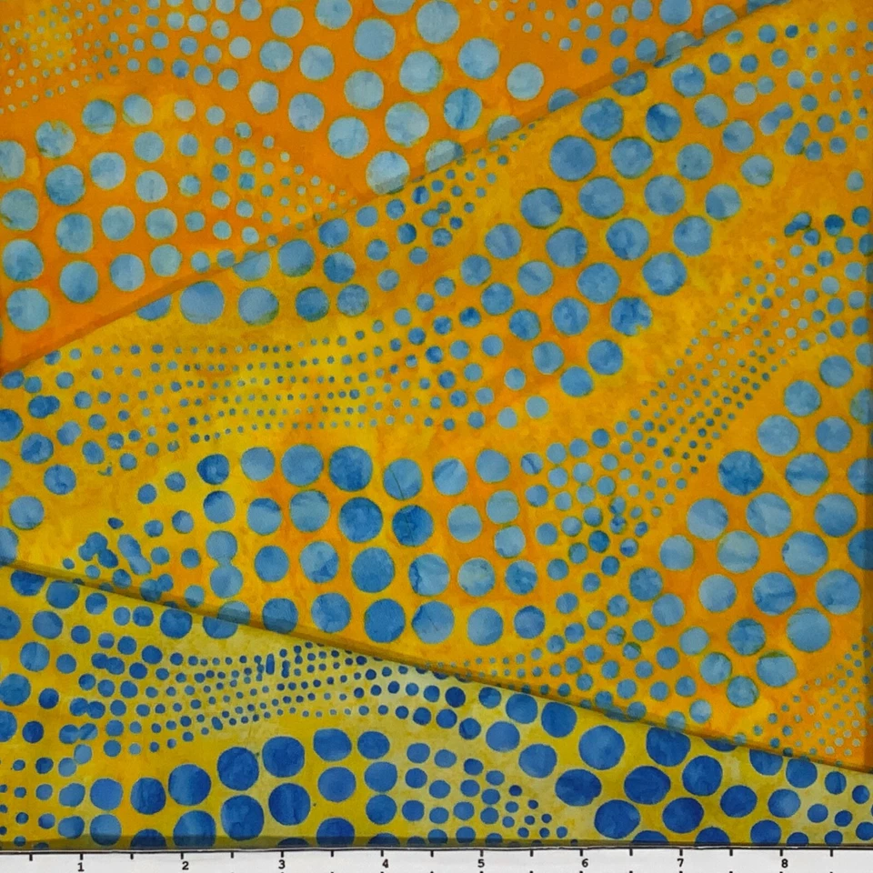 Lot of (4) 1/2 Yard Ombre Batik Sampler Lunn Fabric 100% Cotton Handmade #5 - Image 3 of 4