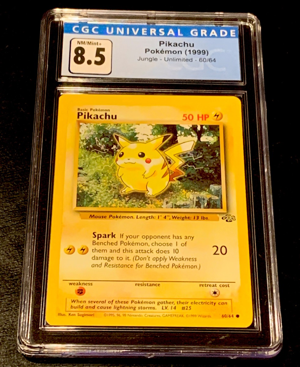 1999 POKEMON JUNGLE PIKACHU #60/64 -GRADED CGC 8.5 NM/MINT+