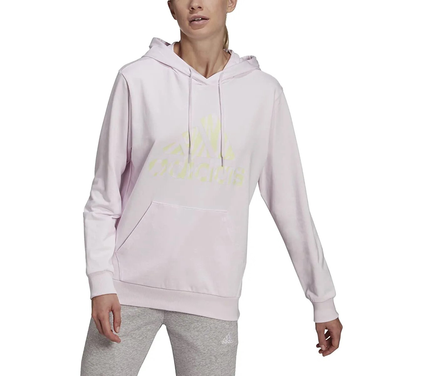 женская толстовка adidas с тигровым принтом, почти розовая