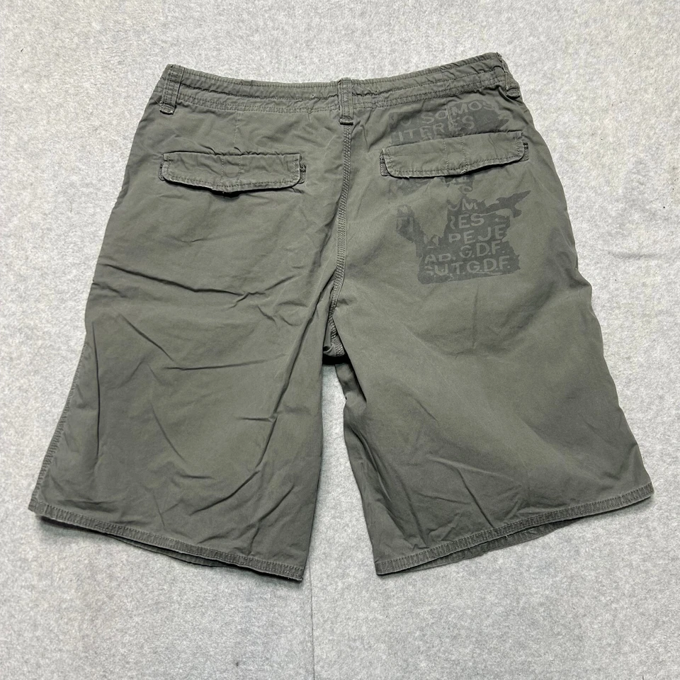 Shorts de carga vintage antigo marinho masculino 34 cinza chino militar caminhada ao ar livre Y2K - Imagem 2 de 4