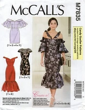 McCall's M7835 Mix & Match Curve-Hugging Formal Dress Sz 6-14 UNCUT Pattern