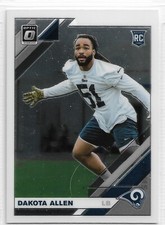 2019 Panini Donruss Optic Dakota Allen Base RC Card # 117