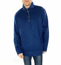 Nautica Jumper Size XL In Blue Men's 1/4 Zip Sweater Cotton