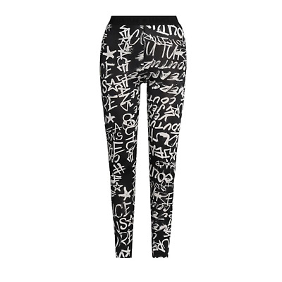 デニム・ジーパン VERSACE JEANS ANIMAL PRINT LEGGINGS NWT Versace Jeans Couture Graffiti Logo Leggings 42 (6