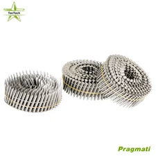 3600 × 1-1/2” ×.09” Ring Shank Stainless Steel Siding Nails Wire Coil NEW