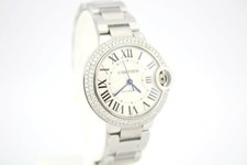 CARTIER BALLON BLEU 33MM AUTOMATIC STEEL DIAMOND ENCRUSTED WATCH REF:WSBB0044 5
