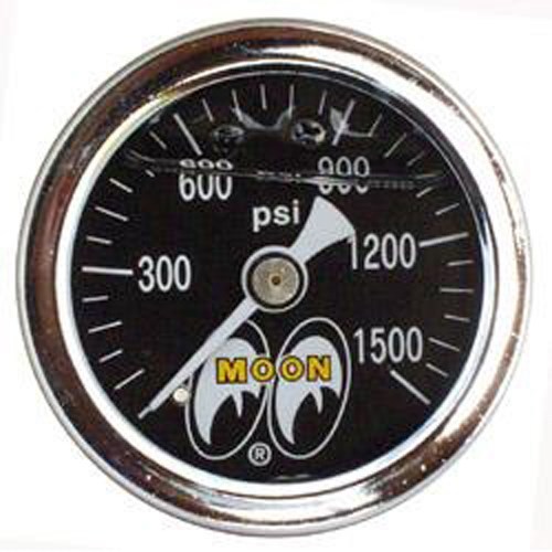 Mooneyes NOS Pressure Gauge 01500 PSI Direct Mount Pressure Moon