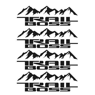 2x Trail Boss Bedside Vinyl Decal Sticker for Chevy Silverado 2019-2022
