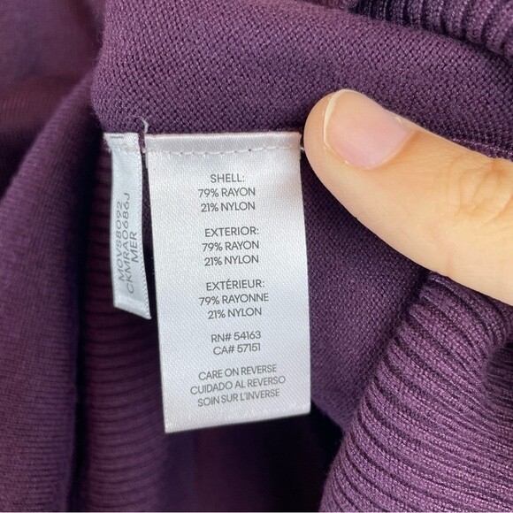 Calvin Klein Solid Eggplant Purple Turtleneck Swe… - image 8