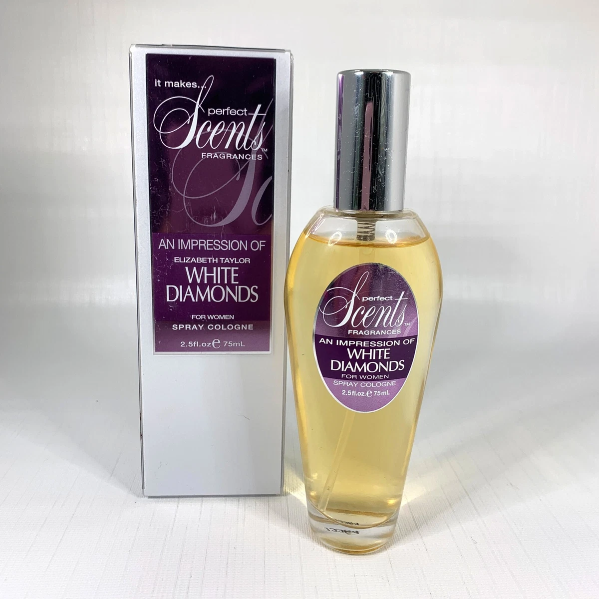 Perfect Scents Inspired by Elizabeth Taylor's White Diamonds Women  Cologne 2.5oz