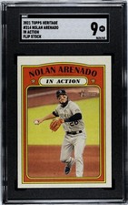 2021 Topps Heritage Flip Stock /5 Nolan Arenado (In Action) *SGC POP 1!*