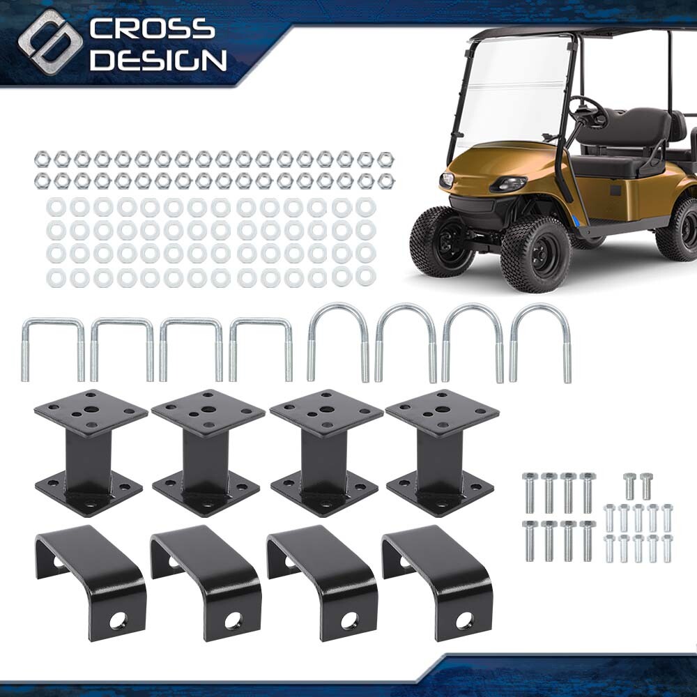 Fit For EZGO Golf Cart 75-93 Marathon Electric 22" Tires 4" Block Full Lift Kit