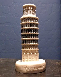 Souvenir Italy Leaning Tower of Pisa 3.5 Inch Resin Sculpture Figure White
