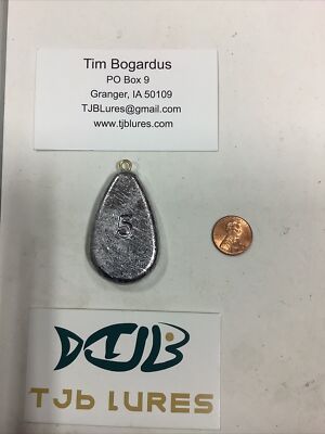 oz Qty 25 Flat No Roll With Brass Eye Fishing Sinkers Catfish Veteran  Owned FS