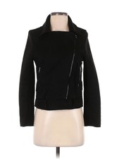 Evie Women Black Faux Leather Jacket S