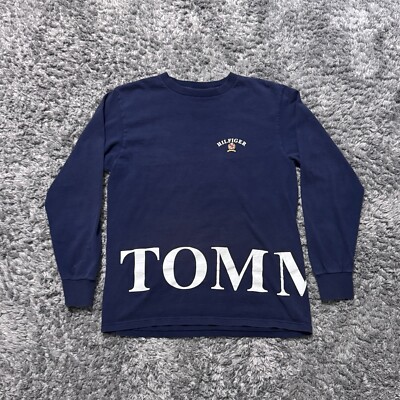 Vintage Tommy Hilfiger Crewneck Sweatshirt Long Sleeve Size M Tommy Flag USA 90s