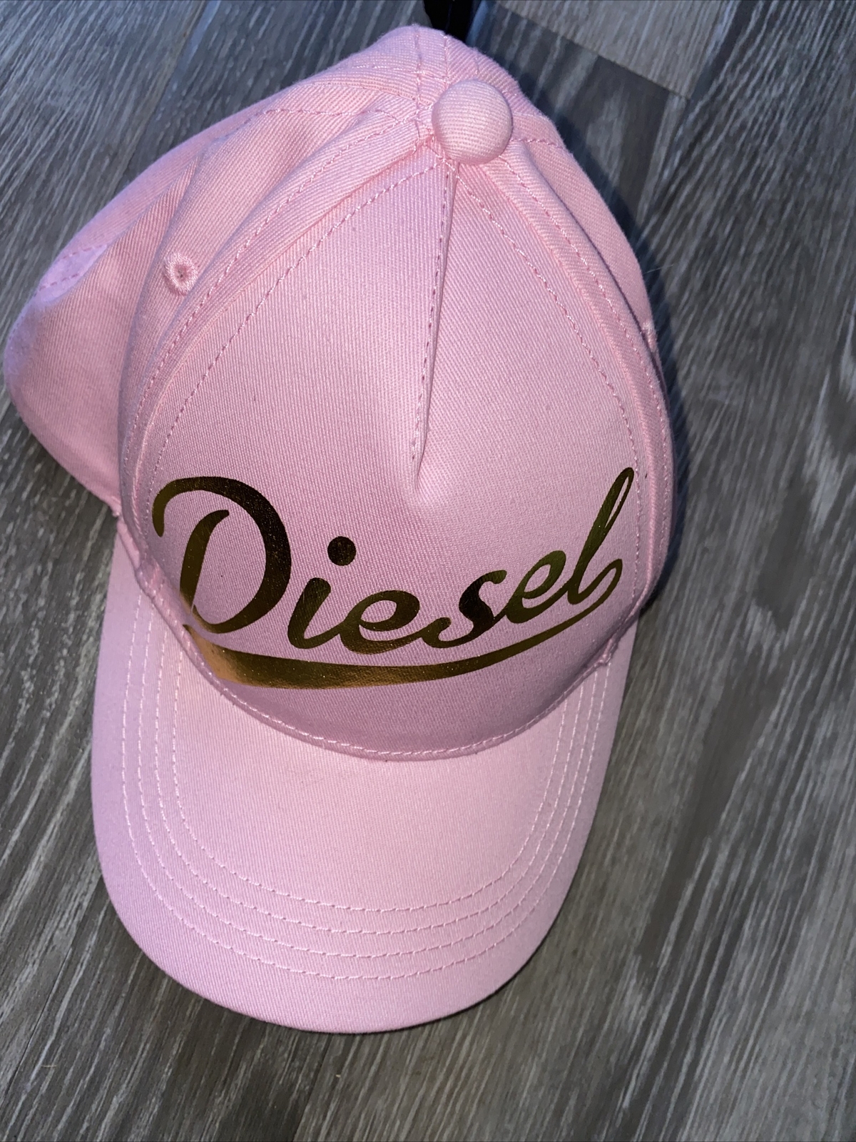 Diesel Baseball Cap Hat Pink Logo Girls Cap New Tags