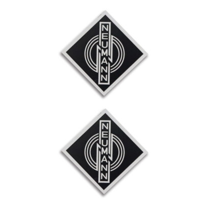 Neumann Logo Badge Custom Made Thin Aluminum 23.5mm(0.93'')X23.5mm(0.93'')