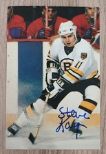 Steve Kasper Signed Postcard NHL Boston Bruins Hockey Legend RAD