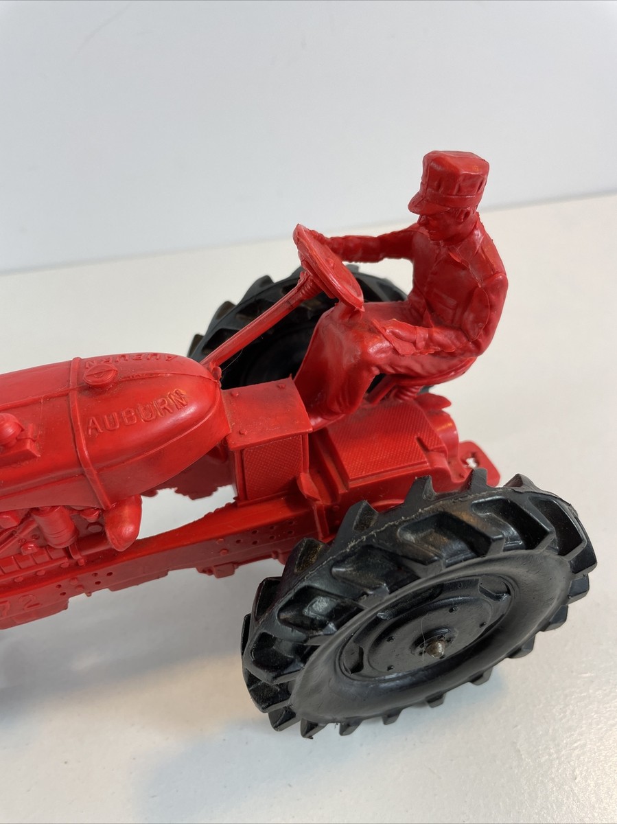 Vintage toy tractor-1950's Auburn Rubber 572-with farmer driver-7