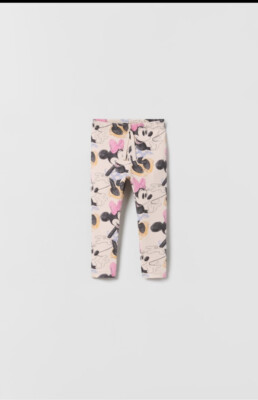 Pants Leggings Zara Fille ZARA NWT Minnie Mouse Leggings Size 3-6 - Main Image