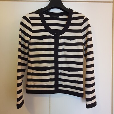 Max Mara Strickjacke  Stretch Gr.S Schwarz-Weiß