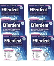 Efferdent Retainer Cleaning Tablets, Denture Cleanser Dental Tablets - 2 Pack