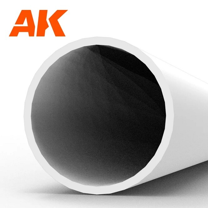 Ak Interactive Ak6546 - Hollow Tube 6.00dx350mm (W.T. 0,7mm)-Styrene Strip