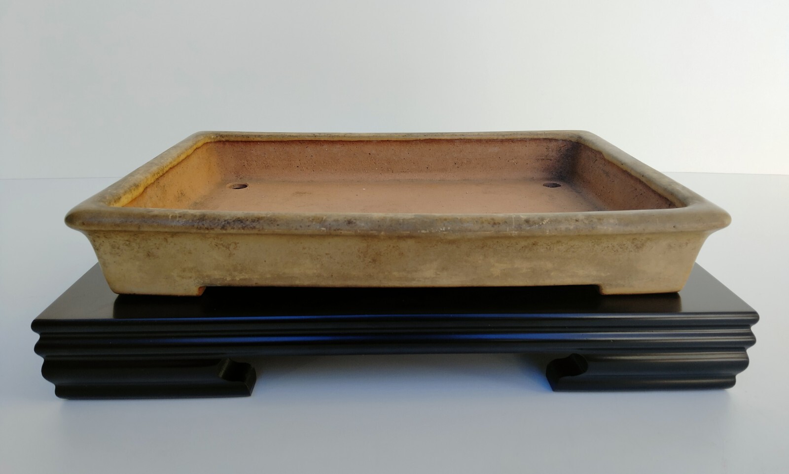 Bonsai Tree Pot Tokoname Reiho Glazed Rectangular Width 38.3 cm / 15.08 in.