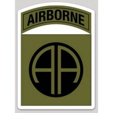 4 Inch Non-Reflective United States 82nd Airborne Subdued Logo Vinyl Sticker