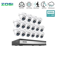 ZOSI H.265+ 1080p 16CH Security Dome Camera System Waterproof CCTV Outdoor