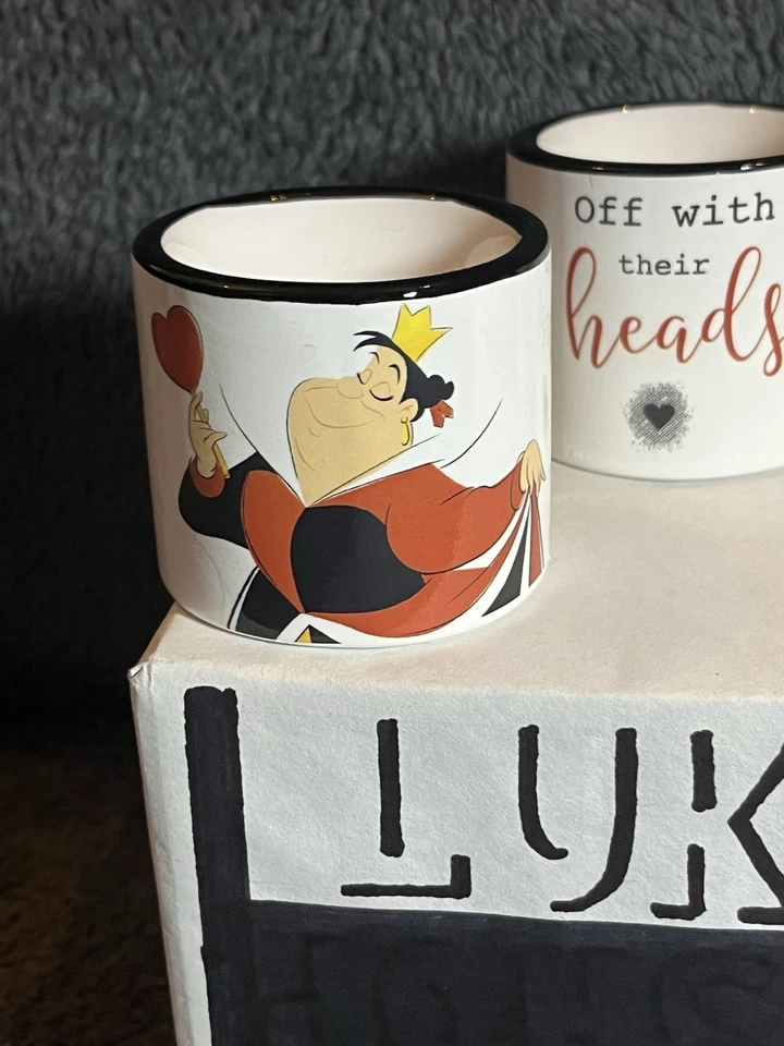 Alice in Wonderland Queen of Hearts Egg Cup Set Of 4 VGC Unused Disney Gift - Image 2 of 4