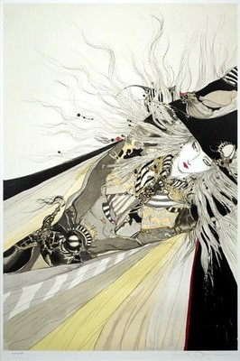 No Frame Yoshitaka Amano Sai Lithograph Vampire Hunter D SIgned ED 108/250 Auth