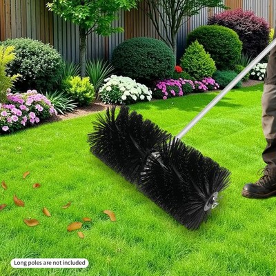 9 Teeth Broom Head Sweeper, 55*25cm Rolling Brush Head, Artificial Grass Brush