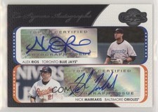 2008 Topps Co-Signers Alex Rios Nick Markakis #CS-RM Auto 0oo1