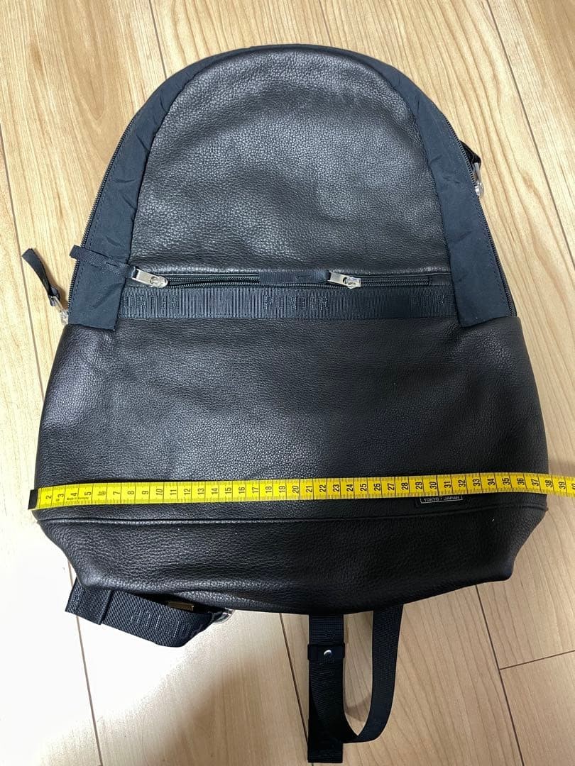 PORTER leather black backpack - image 3