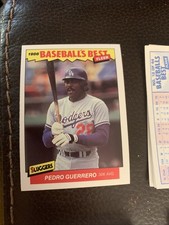 1986-Fleer Baseball's Best -#13-Pedro Guerrero -Los Angeles Dodgers