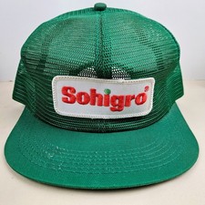 Vintage USA MADE K BRAND Sohigro Farm Patch Trucker Hat Snapback Dad Cap
