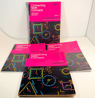 SRA 1993 Connecting Math Concepts Level D 4 item Teacher Student SET 0574156402
