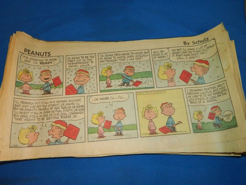 PEANUTS Sunday Comic Strips by Charles Schulz Lot of 120+ Third Page Format - Picture 8 of 24