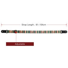 Adjustable Ukulele Strap Soft Polyester Woven Printing Pattern Shoulder Belt