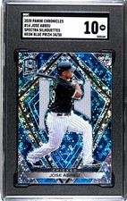 2020 Chronicles #14 Jose Abreu Spectra SGC 10 Swatch Jersey Neon Blue Prizm /50