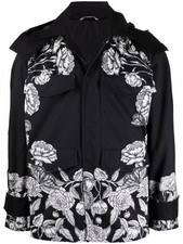 Valentino Garavani Dark Blooming-Print Hooded Jacket