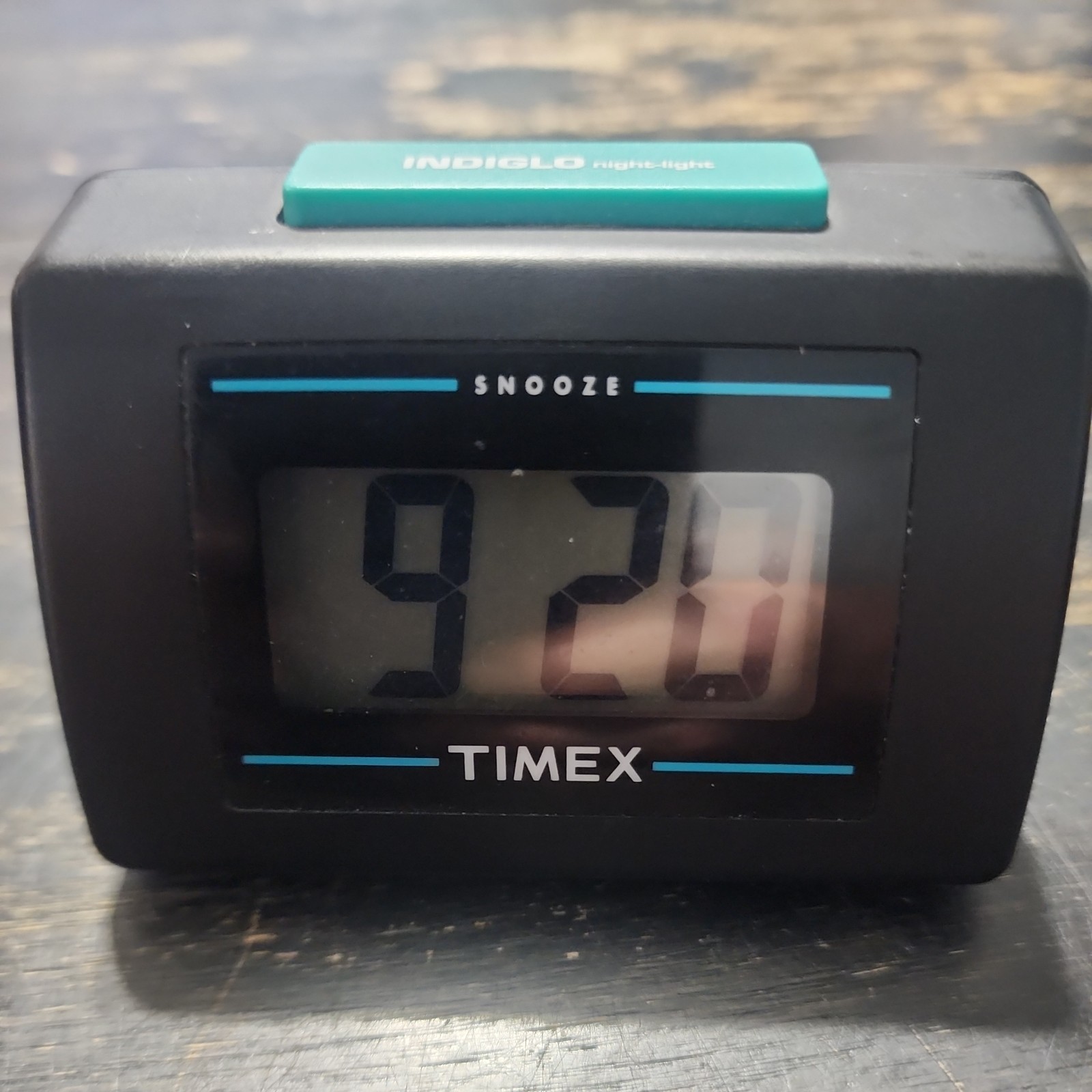 Vtg Timex Indiglo Blue Night Light Travel Digital Alarm Clock Tested Working