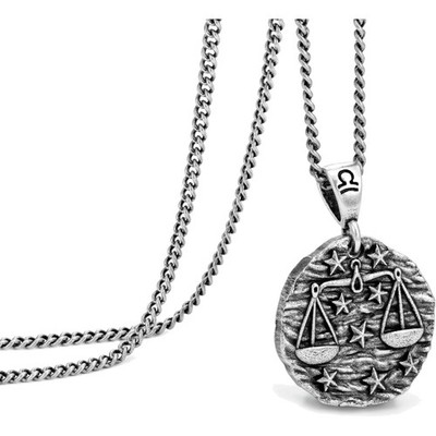 Herren Halskette Sternzeichen Edelstahl 50cm Astrologie Geschenk