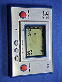 Nintendo Game & Watch Silver Series Fire RC-04 Wide Screen [Polarizing Replaced]