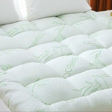 Extra Thick Mattress Topper King Size, Waterproof Soft Viscose Derived from B...