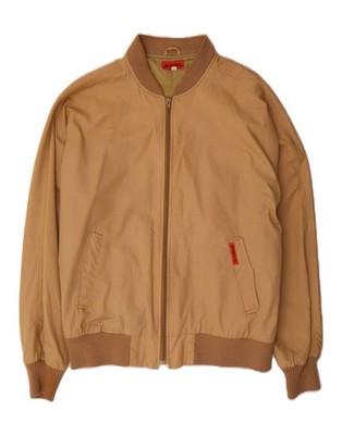 VINTAGE Herren Bomberjacke UK 36 Small Beige Polyester BW03
